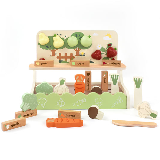Wooden Toy Play Garden Set
