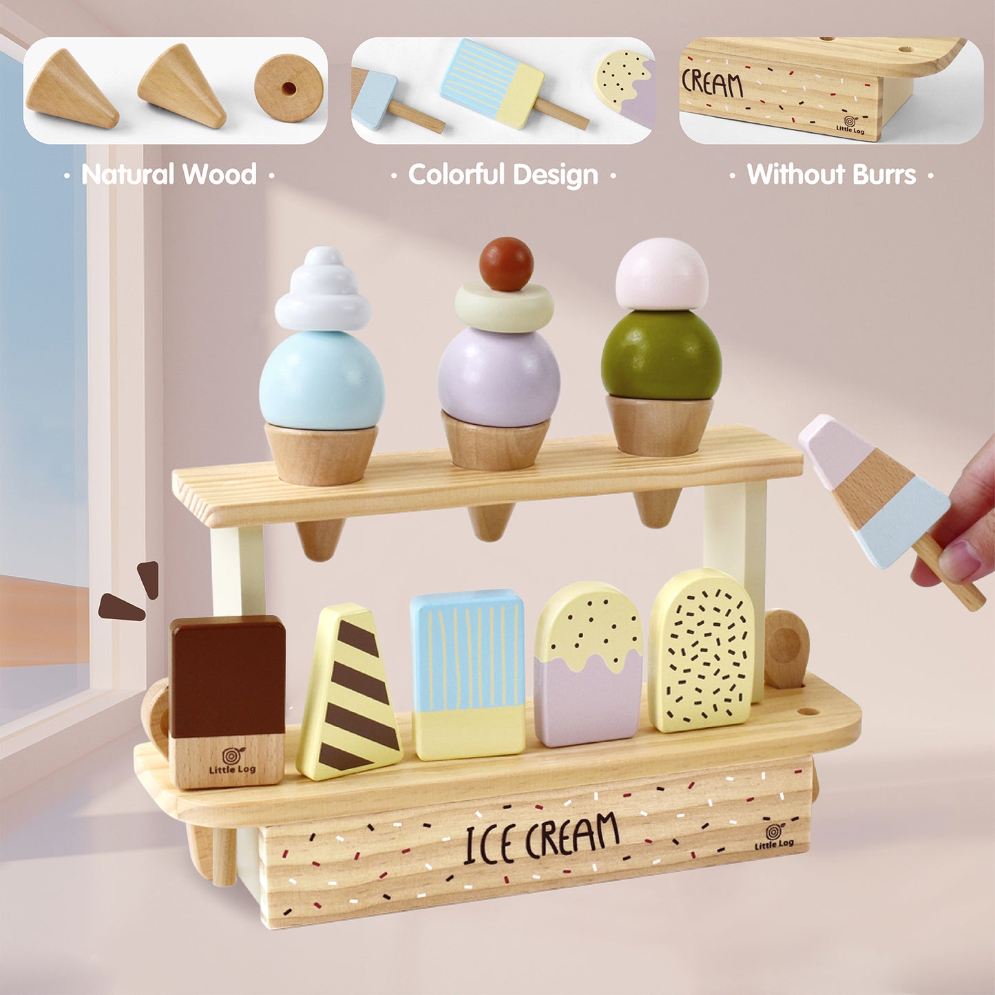 Wooden Ice Cream Toy